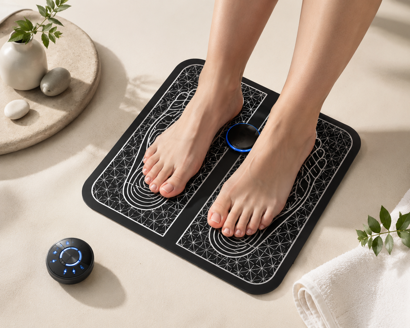 EMS Foot Massage Pad Electric Stimulator Massager Unit Leg