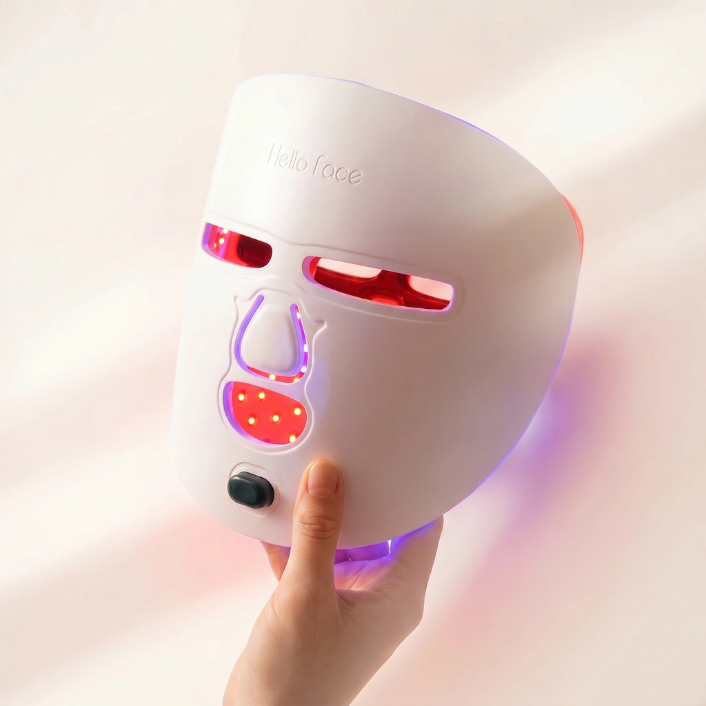 LED Face Mask Facial Care Tool, Red Light Therapy Mask For Face For Skincare At Home Travel