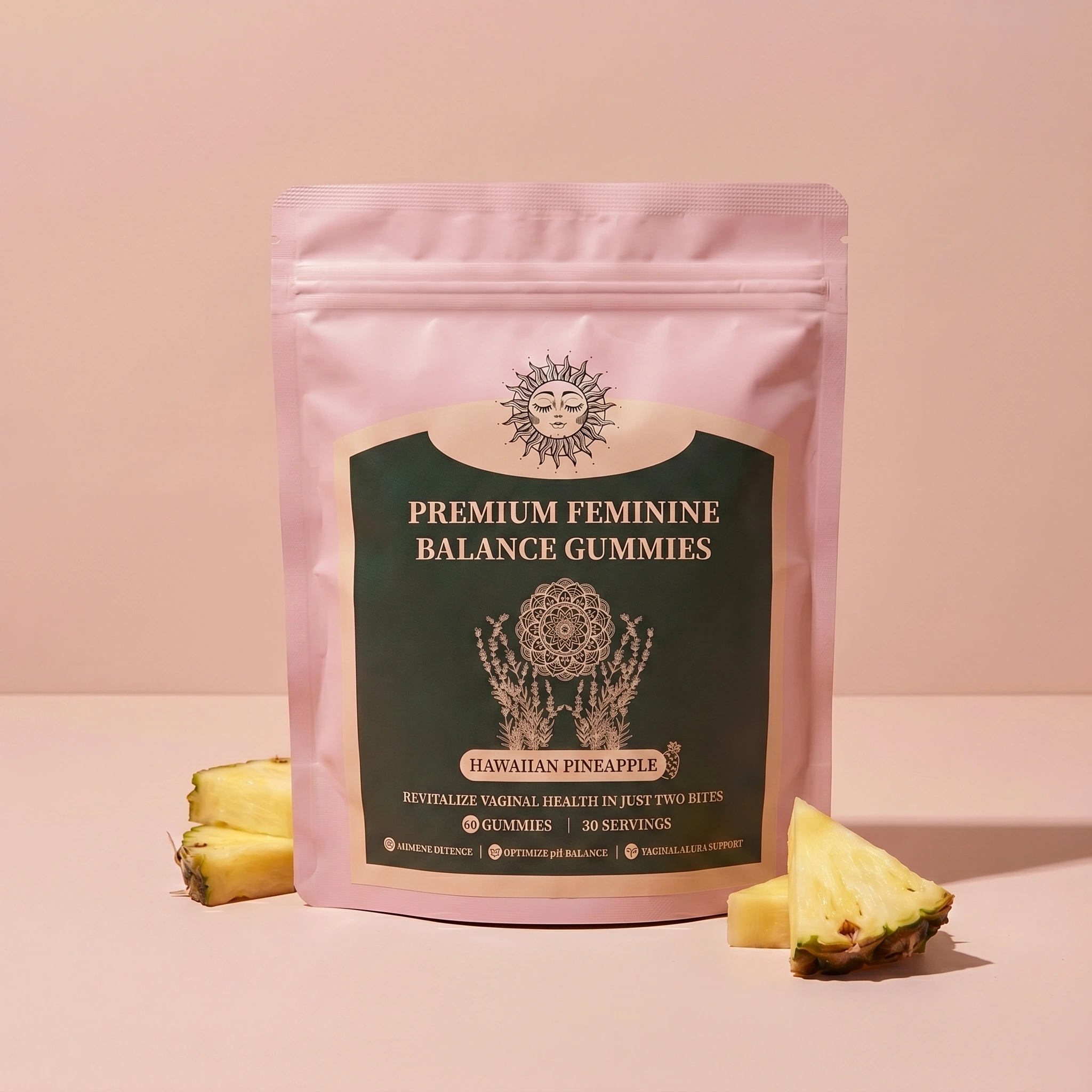 Premium Feminine Wellness Pineapple Gummies